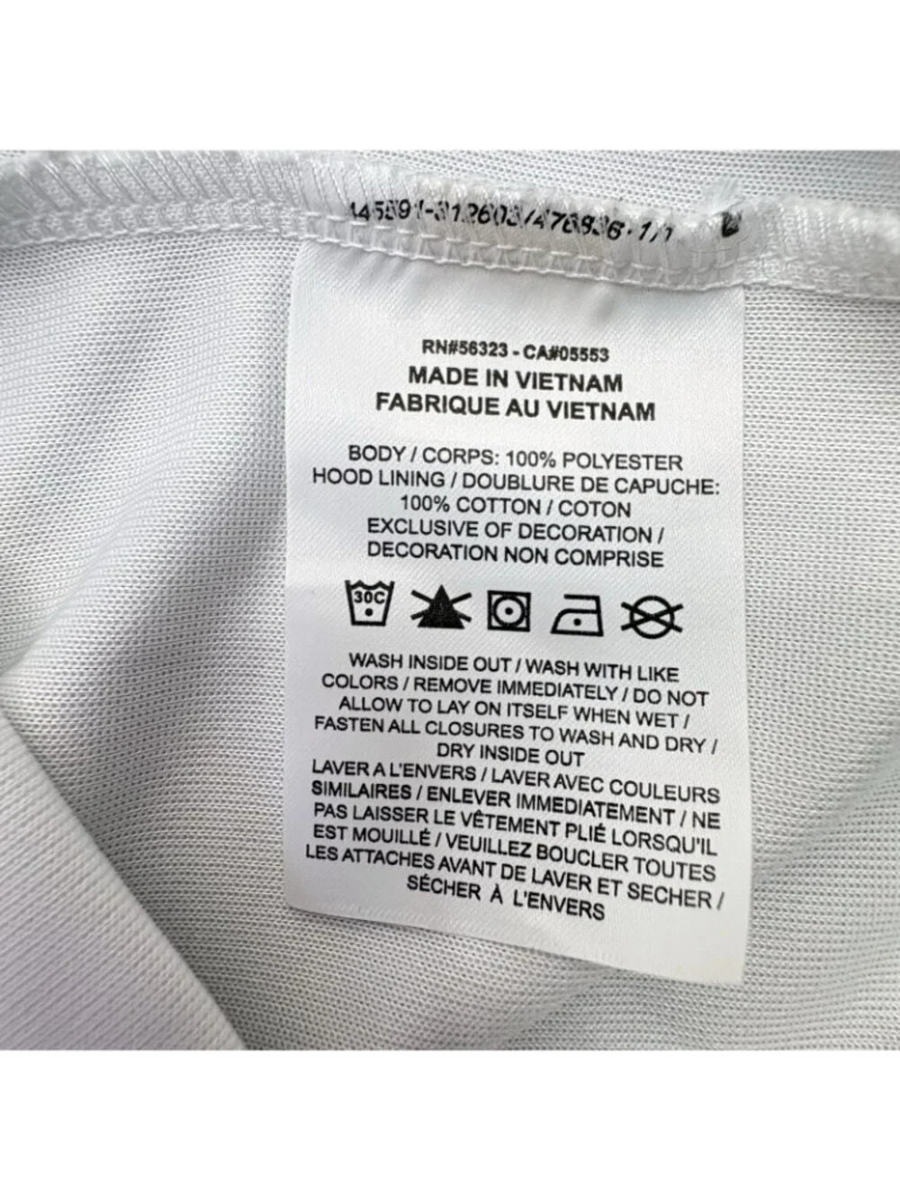 Nike Swoosh Tape Full Zip Hoody Sweatshirt Track Jacket White Unisex Women’s XL